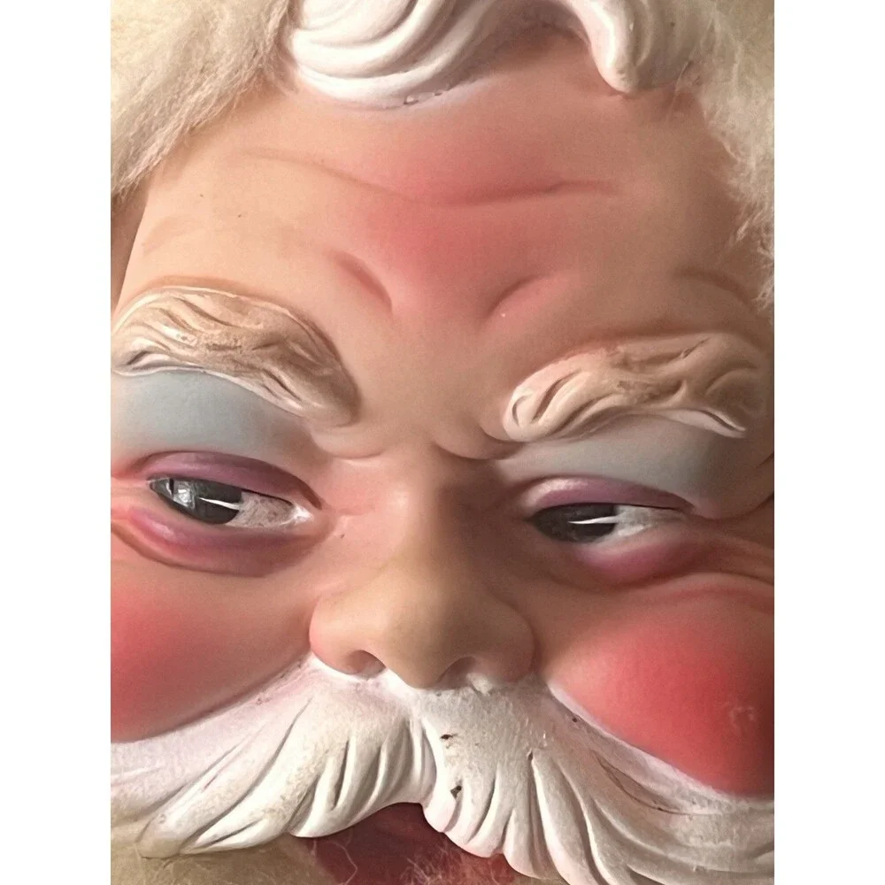Vtg 1950s Rushton Company Coca-Cola Rubber Face Santa Claus With Coke Bottle 15”